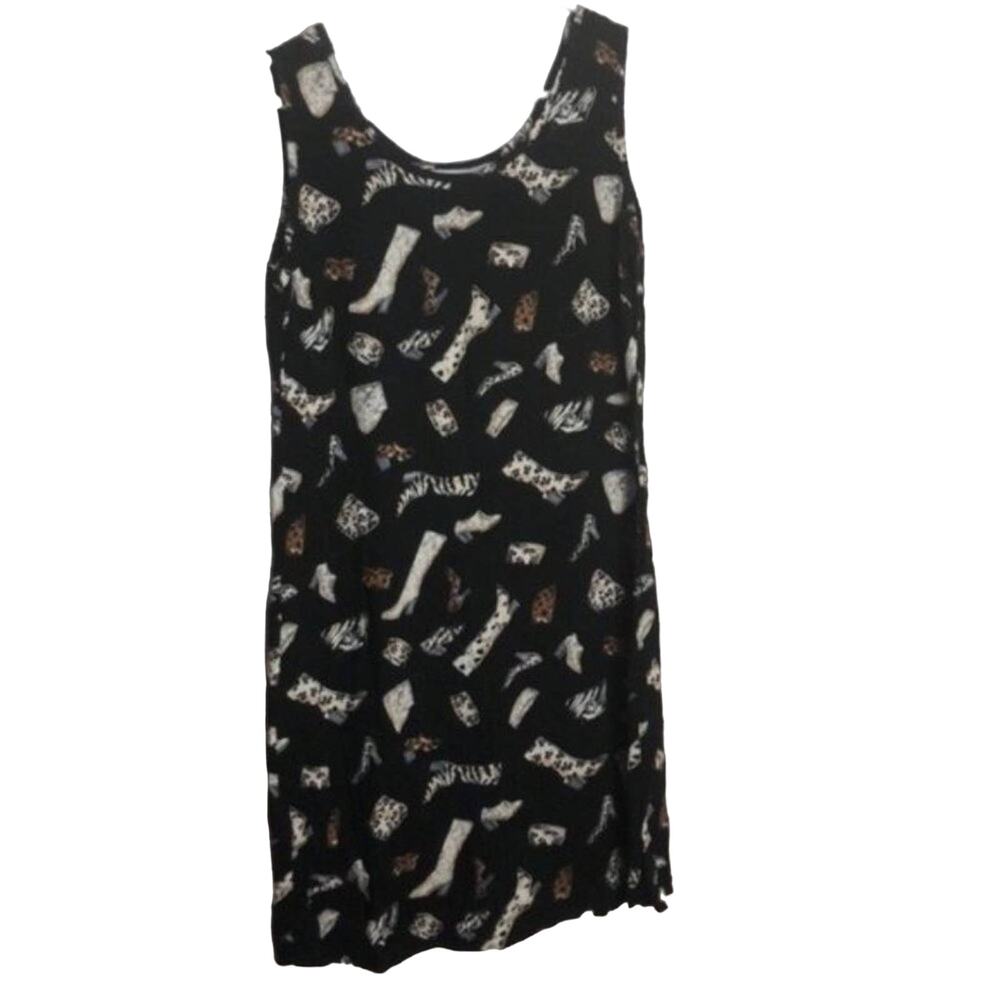 Alexandra Lee Sleeveless Fashionable Shoes Print Dress Size 10